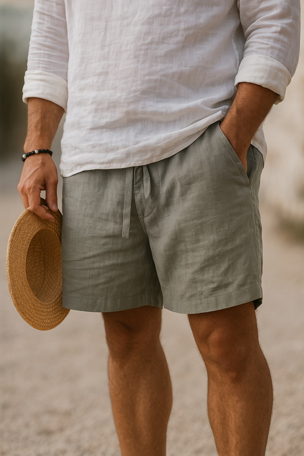 Ethan - Cotton-Linen Shorts