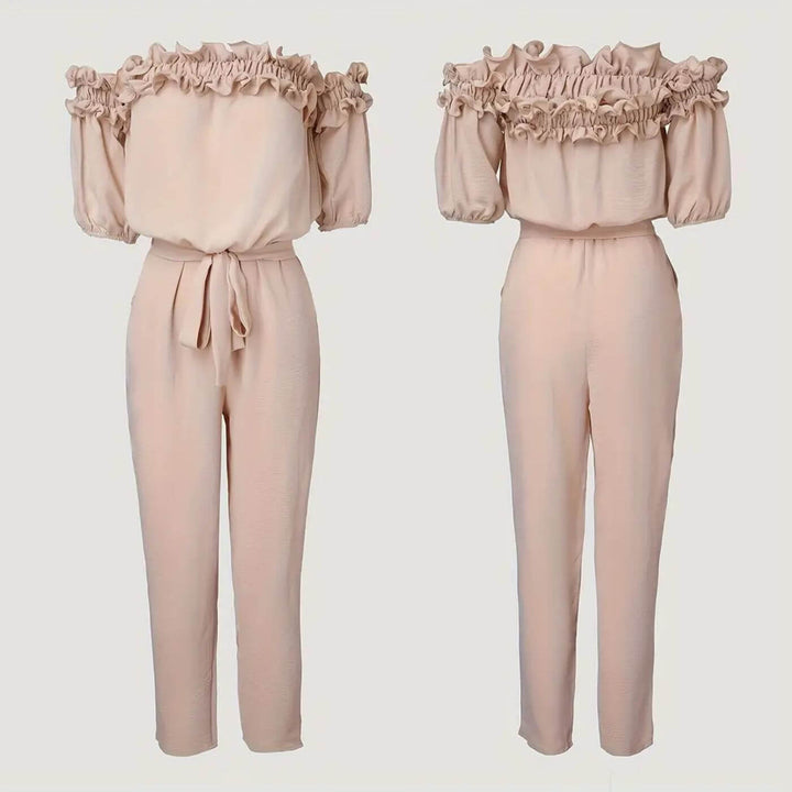 Kennedy - Stylish Off Shoulder Tie Waist Jumpsuit