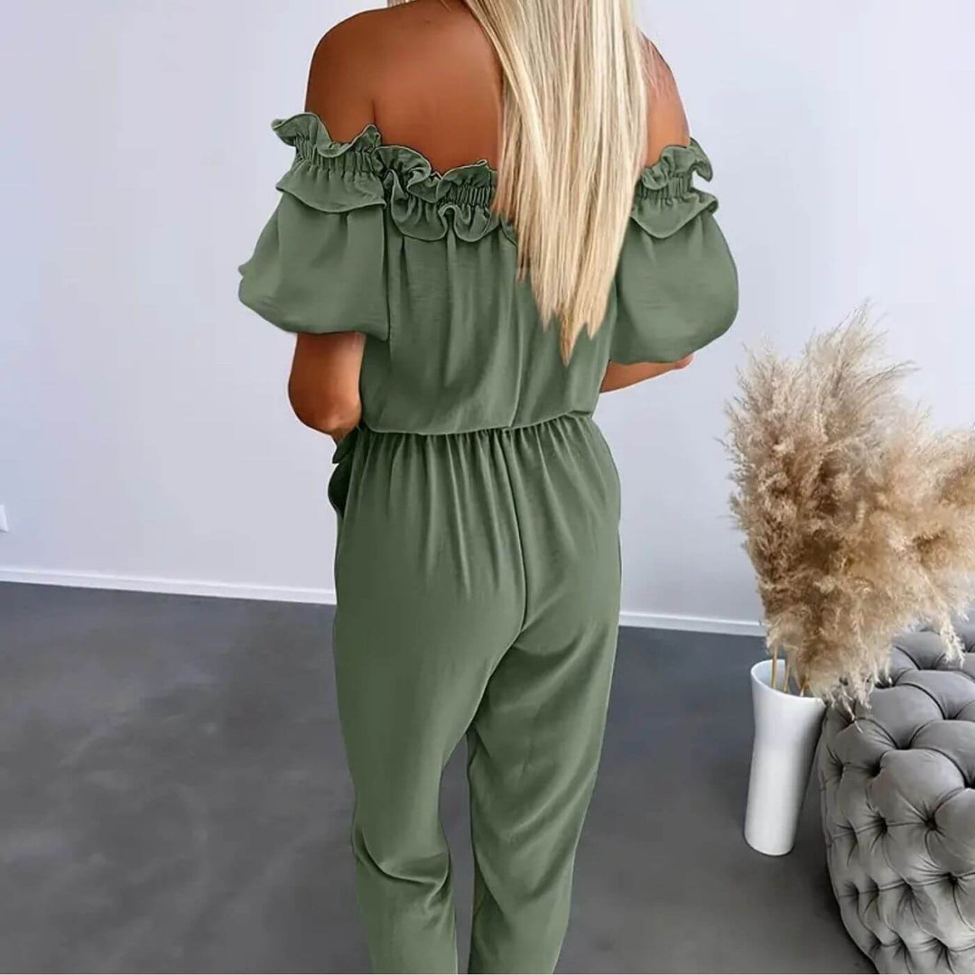 Kennedy - Stylish Off Shoulder Tie Waist Jumpsuit