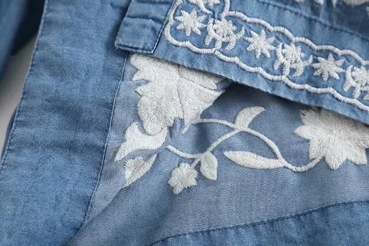 Lily - Denim Bloom Cardigan