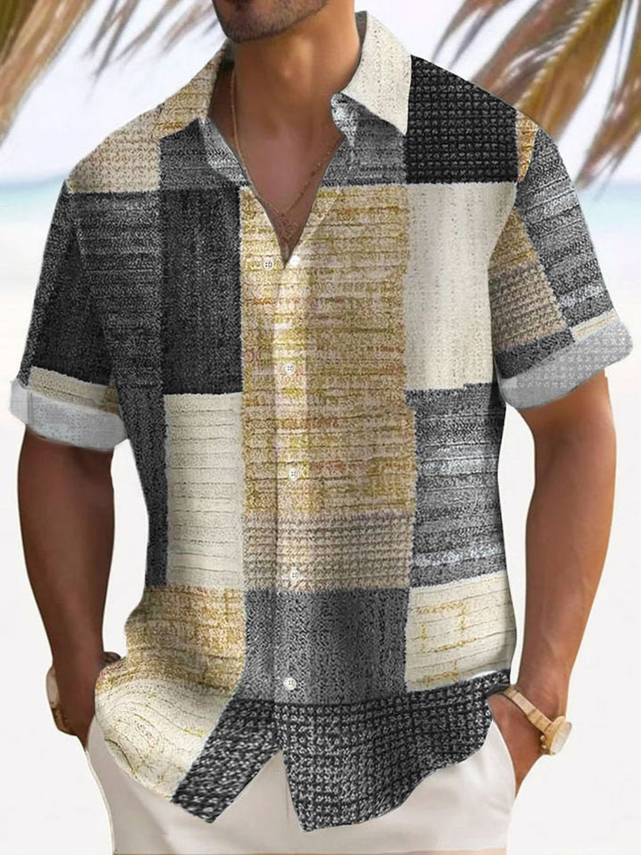 Lucas - Breezy Patchwork Short Sleeve Shirt