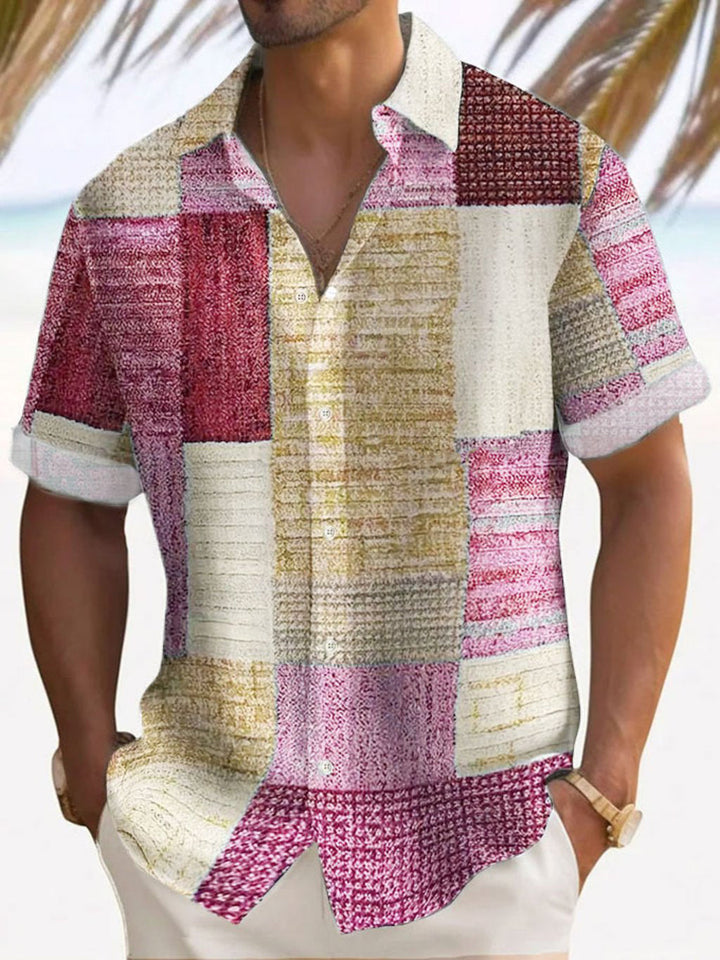 Lucas - Breezy Patchwork Short Sleeve Shirt