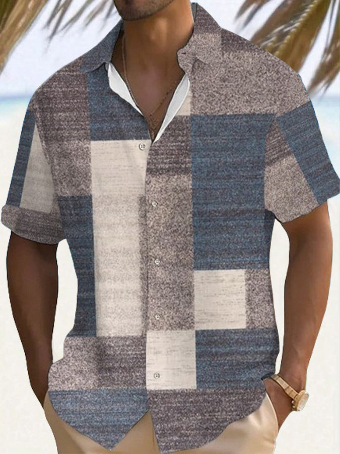 Lucas - Breezy Patchwork Short Sleeve Shirt