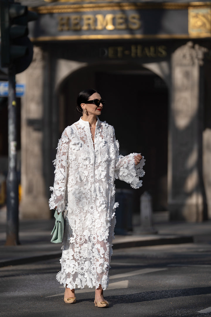 Emilia - Elegant Lace White Dress