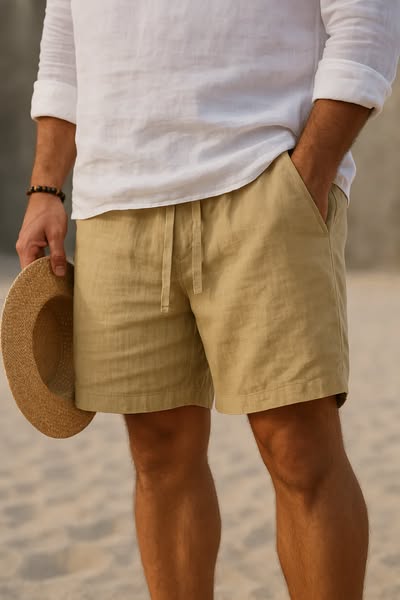 Ethan - Cotton-Linen Shorts
